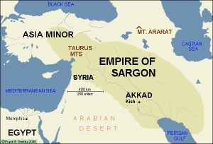 Het Eerste Babylonische Rijk van Sargon de Grote ca 2.300 v Chr